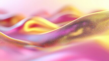 Poster - Dots abstract background idea. A vibrant swirl of pink and gold fabric, creating a mesmerizing abstract design.