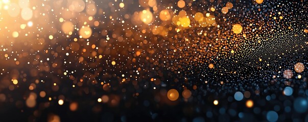 Poster - Dots abstract background idea. Vibrant bokeh lights creating a stunning visual effect with depth and color.