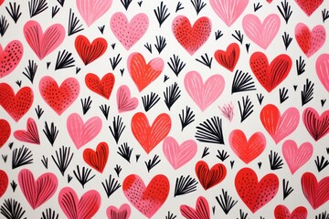 Poster - Heart shape wallpaper pattern backgrounds creativity.