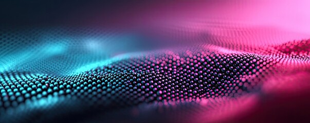 Aufkleber - Dots abstract background idea. Vibrant abstract wave pattern with dynamic light and texture in pink and blue hues.