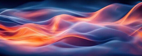 Poster - Fire abstract background concept. Abstract colorful waves of light create a tranquil and dynamic visual sensation.