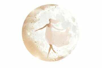 Wall Mural - Full moon astronomy white background astrology.