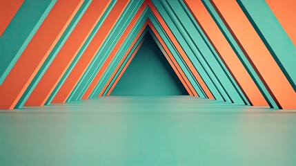 Poster - Floor abstract background concept. Vibrant geometric patterns create a stunning visual depth in a modern design space.