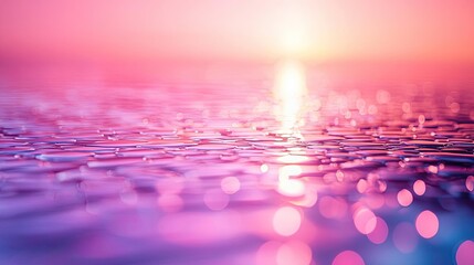 Poster - Floor abstract background concept. Calm and serene water surface reflecting colorful twilight hues in a tranquil atmosphere.