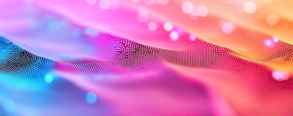 Poster - Dots abstract background idea. Abstract colorful waves create a vibrant and dynamic visual experience.