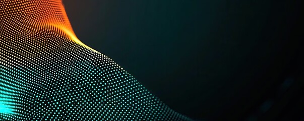 Aufkleber - Dots abstract background idea. Abstract digital wave patterns in vibrant colors, representing technology and design.
