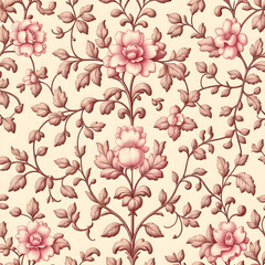 Wall Mural - seamless pattern with flowers