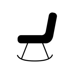 Wall Mural - Rocking chair icon in glyph style