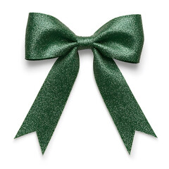 Wall Mural - sparkling green bow perfect for holiday decorations and gifts