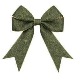 Wall Mural - glittery green Christmas bow perfect for holiday decorations, adding festive touch to any setting