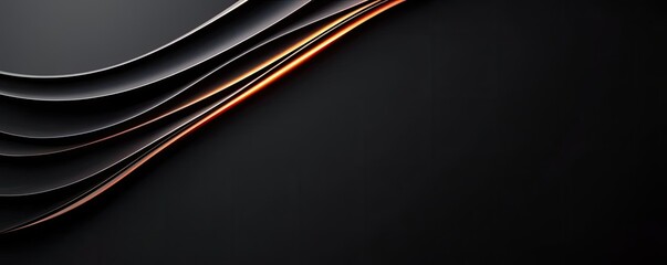 Poster - Fire abstract background concept. Elegant abstract background with layered curves and subtle glowing accents.