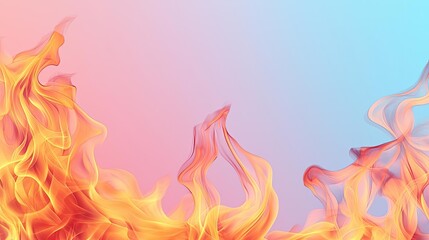 Poster - Fire abstract background concept. Vibrant flames dancing against a gradient background, symbolizing passion and energy.