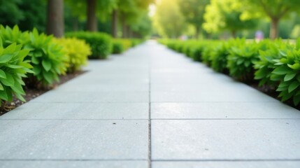Aufkleber - Serene Pathway Through Lush Greenery on a Sunny Day