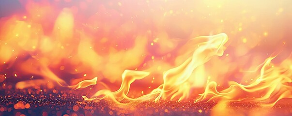Poster - Fire abstract background concept. Beautiful abstract flames dancing in a warm, glowing environment.