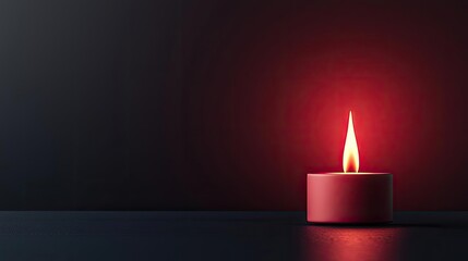 Poster - Fire abstract background concept. A serene candle flame illuminating a dark background, creating a calming atmosphere.