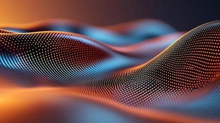 Poster - Dots abstract background idea. Vibrant abstract waves showcasing dynamic patterns and colors in digital design.