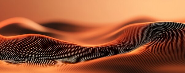 Poster - Dots abstract background idea. Abstract waves of orange and brown create a smooth, flowing texture in digital design.