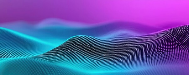 Poster - Dots abstract background idea. Abstract waves of vibrant colors create a mesmerizing digital landscape.