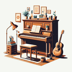 Wall Mural - piano ww (1)