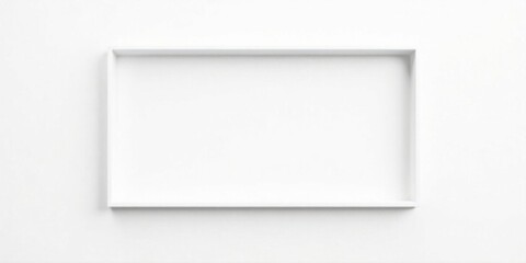 Poster - Simple White Rectangular Frame on a Plain Background for Clean Minimalist Design