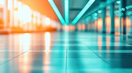 Poster - Floor abstract background concept. A modern, vibrant interior showcasing sleek lines and reflective surfaces.