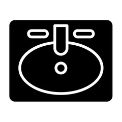 Wall Mural - Sink icon in glyph style