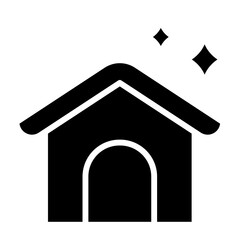 Wall Mural - cleaning house icon in glyph style