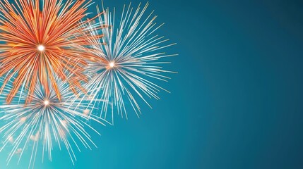 Poster - Chinese new year fireworks concept. Colorful fireworks illuminating the night sky, celebrating special occasions and festivals.