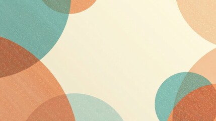 Aufkleber - Abstract Background with Overlapping Circles in Earthy Tones
