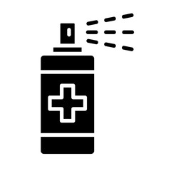 Sticker - Sanitizer Spray icon in glyph style