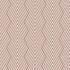 Wall Mural - seamless mocha brown and white chevron lines pattern vector