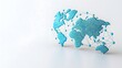 © Chokii.Ns - 3D Rendered World Map with Network Connections in Blue Color, Generative AI.