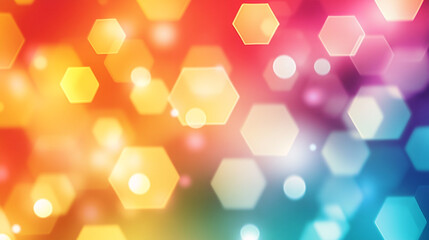 Poster - Colorful hexagonal shapes create a vibrant background for artistic design or digital projects