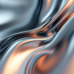 Poster - Close-up of liquid metals morphing dynamically into various shape