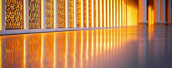 Aufkleber - Chinese new year lighting idea. Stunning architectural design showcasing vibrant colors and elegant reflections.