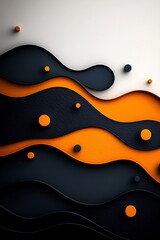 Poster - striking abstract digital art featuring a shadowy mountainous landscape with pastel colored dots and