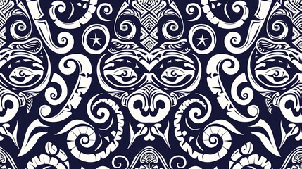 maori tattoo seamless pattern wallpaper