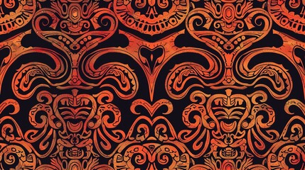 maori tattoo seamless pattern wallpaper