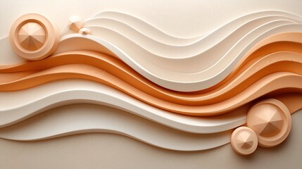 Poster - Striking swirling designs in a smooth refined stone surface with intricate patterns rippling across a polished granite slab textured grooves and undulations in a marble tile