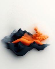 Poster - mesmerizing digital depicting a brooding dark backdrop with a hypnotic overlay of pastel dots and wi