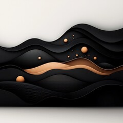 Poster - Mesmerizing Moody Abstract Landscape with Swirling Pattern of Pastel Dots and Undulating Lines