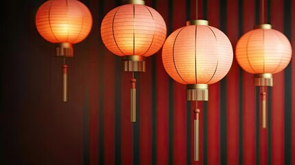 Poster - Chinese new year fortune concept. Colorful traditional lanterns illuminate a vibrant background in festive decor.