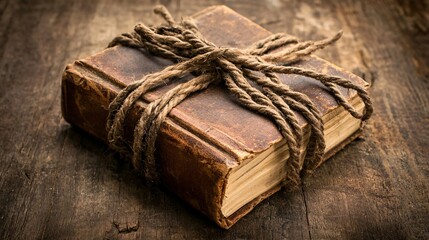 Poster - A journal and pen on a rustic wooden table, capturing the clarity of thoughts and purposeful planning