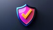© Panisara - Colorful shield icon with check mark symbolizing security and protection.