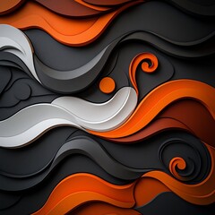 Poster - Smooth marble like surface featuring a mesmerizing one of a kind pattern with intricate and hypnotic geometric design