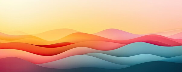 Poster - Scenery abstract background idea. Abstract waves in calming colors enhance digital backgrounds or creative projects.