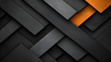 Poster - Captivating marble like abstract surface showcasing a hypnotic visually striking pattern of precise angular shapes with a dramatic contrast of light and shadow embodying a modern minimalist aesthetic