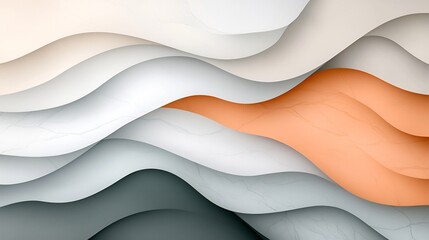 Poster - Mesmerizing Marble Like Abstract Pattern with Swirling Layers of Gray White and Beige Hues Showcasing Sophisticated Textures Gradients