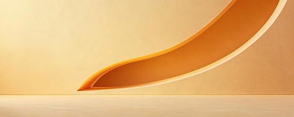 Aufkleber - Gold abstract background concept. Abstract curve design with a smooth orange gradient on a soft background.