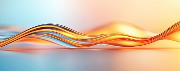 Aufkleber - Gold abstract background concept. Abstract wave patterns in vibrant orange and blue create a dynamic visual experience.